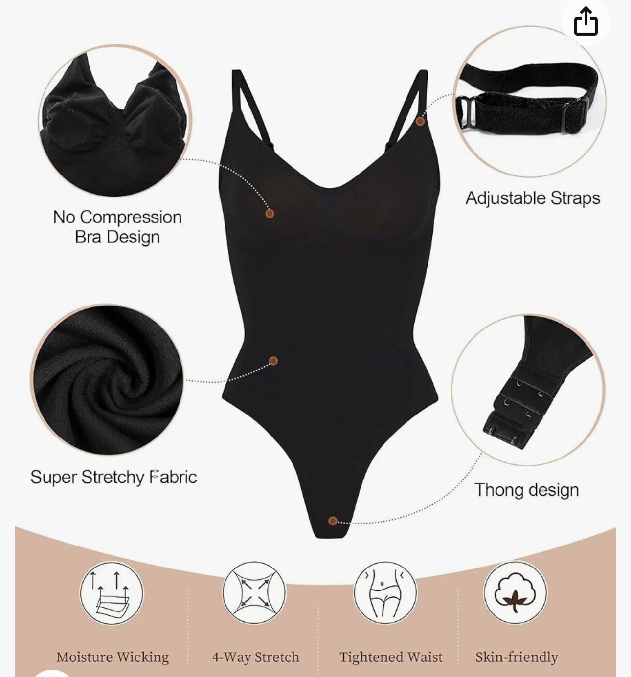 Colombianas Shapewear for Women Tummy Control