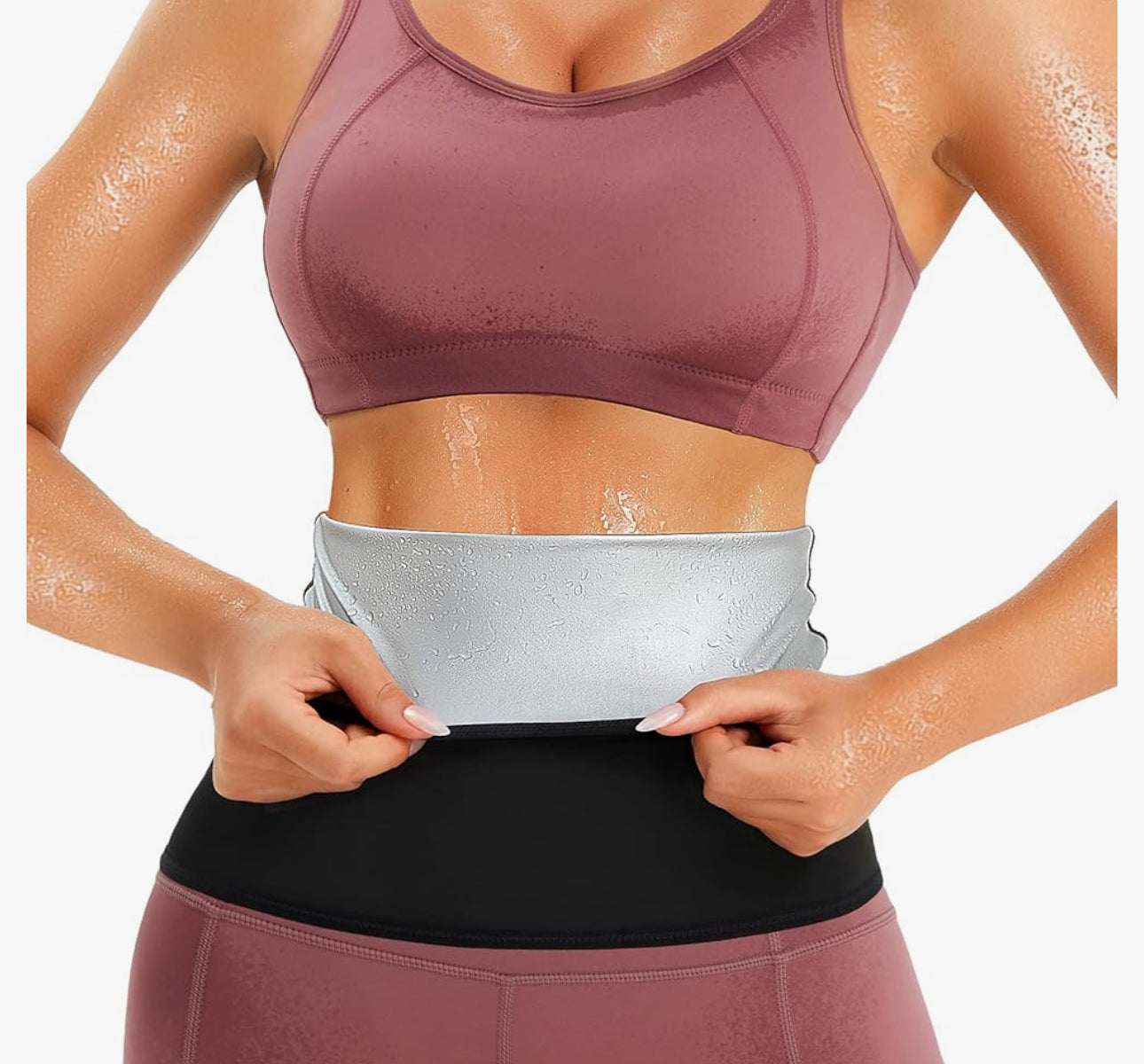 Waist Trainer Trimmer Sweat Belt Band for Women Lower Belly Fat Sauna Slimming Belt Suit Workout