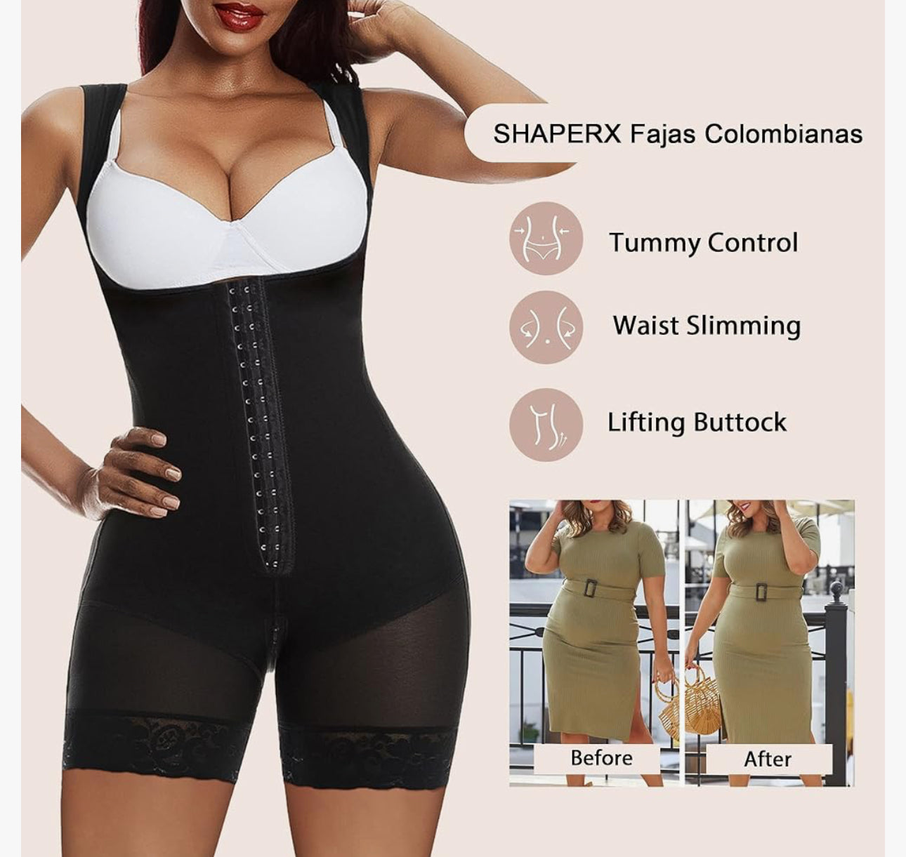 Colombianas Shapewear for Women Tummy Control