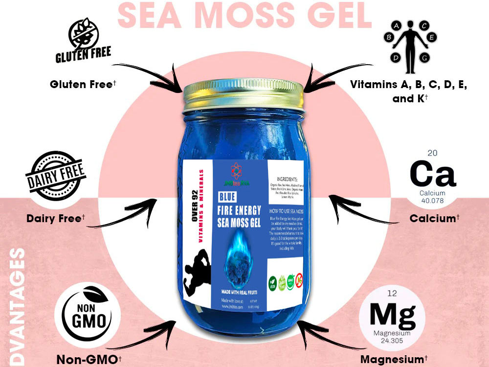 Sea Moss Gel Blue Fire Energy