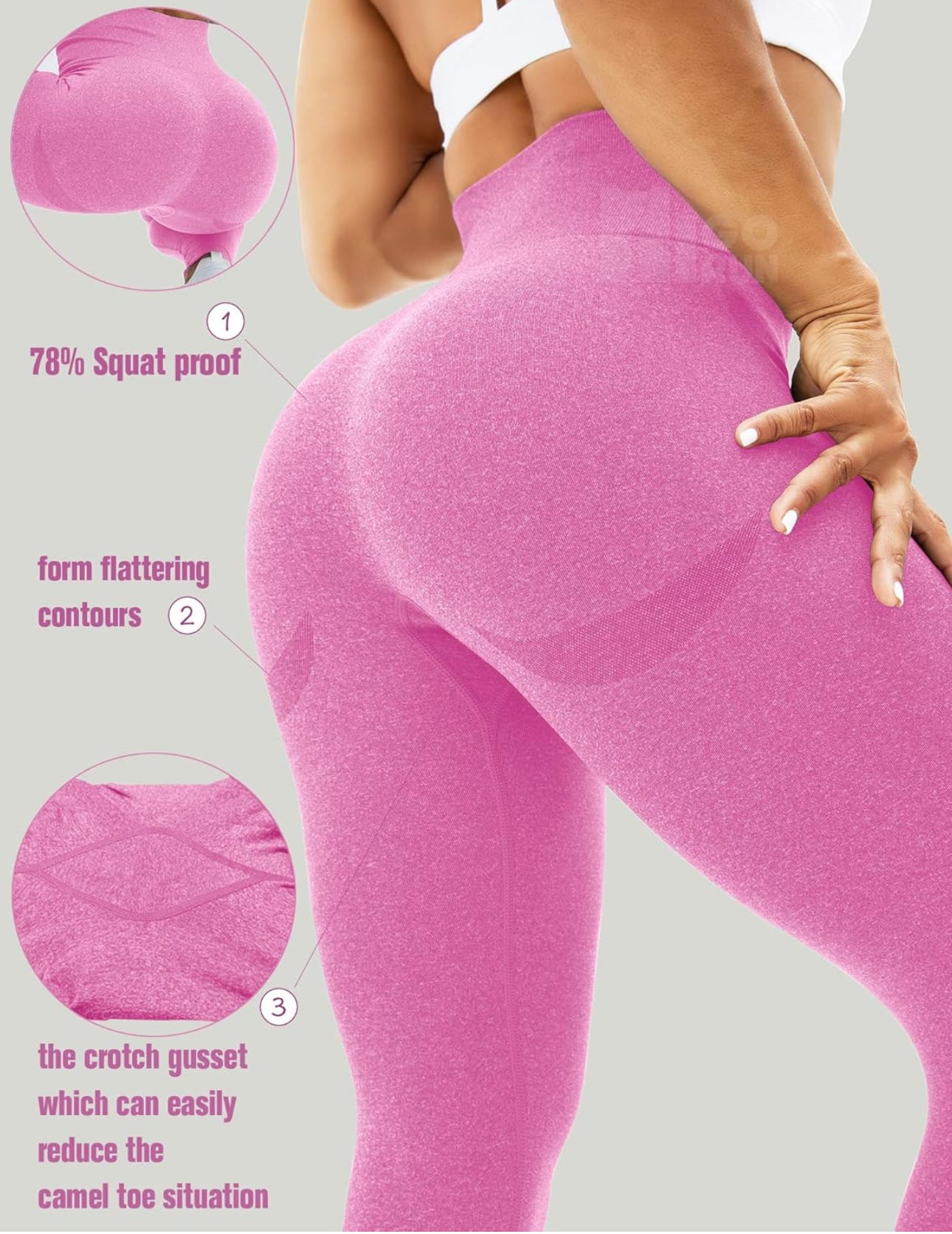 Women's High Waist Workout Seamless Scrunch Booty Leggings Butt Lift Gym Fitness Girl Sport Active Yoga Pants